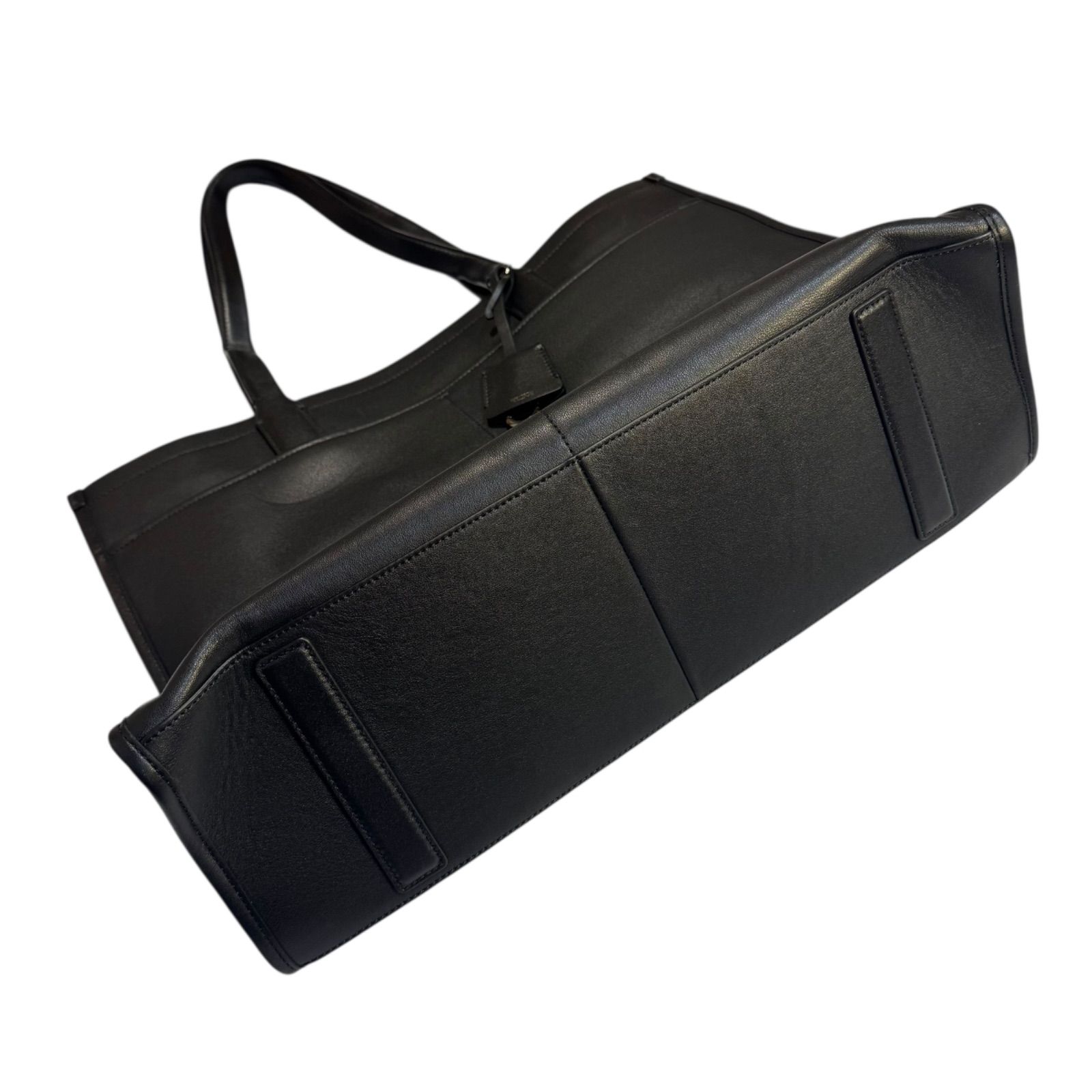 TUMI ブラック レザー トートバッグ TUMI トゥミ ロゴ トートバッグ レザー レディース 中古