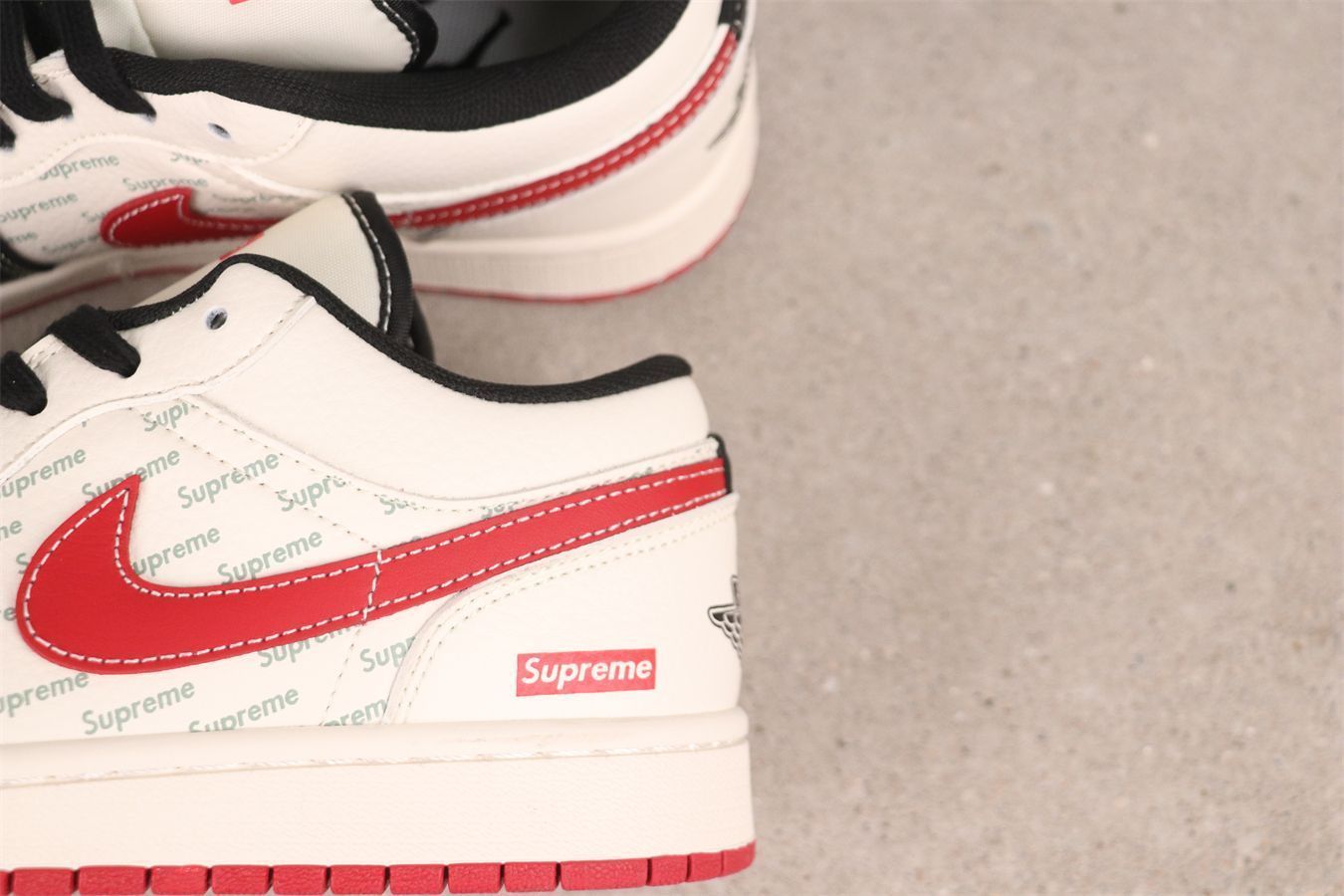 ローカット ベージュブラックレッド-MM輸入