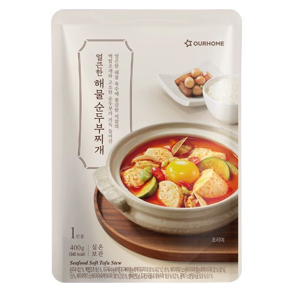 OURHOME] スンドゥブチゲ 海鮮 純豆腐400g×5個セット / アウア