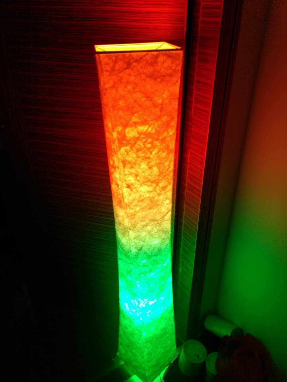 ☆ LEONC 創意フロアライト、フロアランプ、フロアスタ al 高さ1.32m 直筒形-RGB調色調光LED電球 1051 レインボーショップ  メルカリ