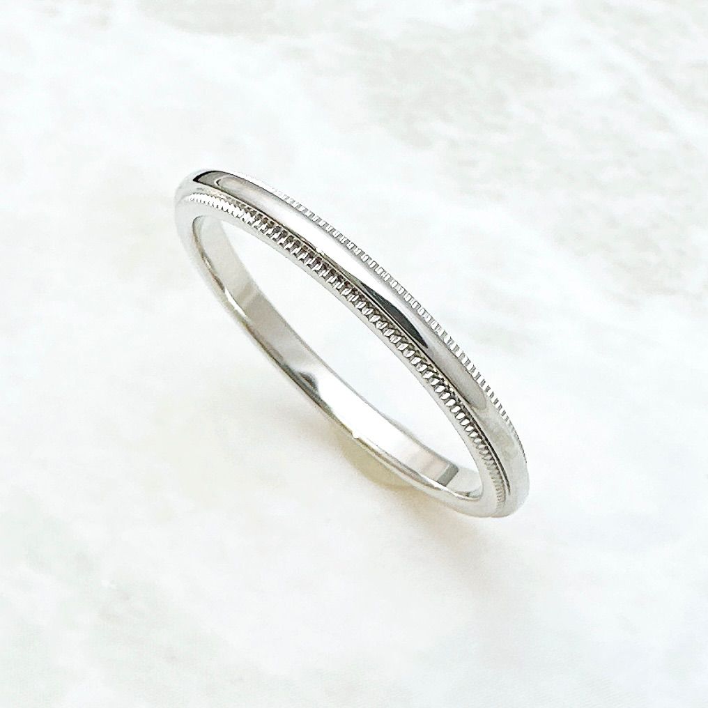 美品🌟Tiffany＆Co. ミルグレイン 2.0mm プラチナ リング 約16号