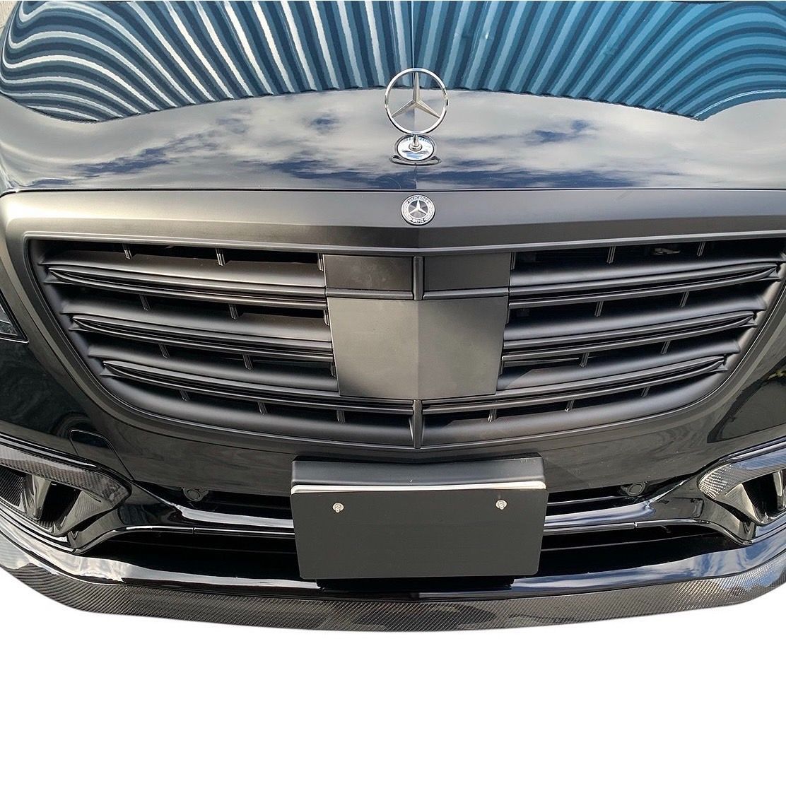 ベンツSクラス　後期グリル　ナイトビュー有 即日発送 W222 フロント グリル ナイトビュー無 マットブラック