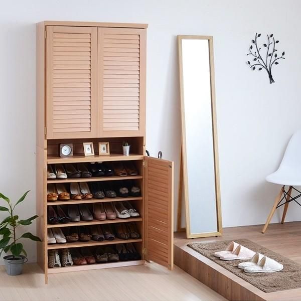 ルーバー シューズボックス シューズラック 下駄箱 玄関収納 玄関 ナチュラル ルーバー シューズボックス シューズラック 下駄箱 玄関収納