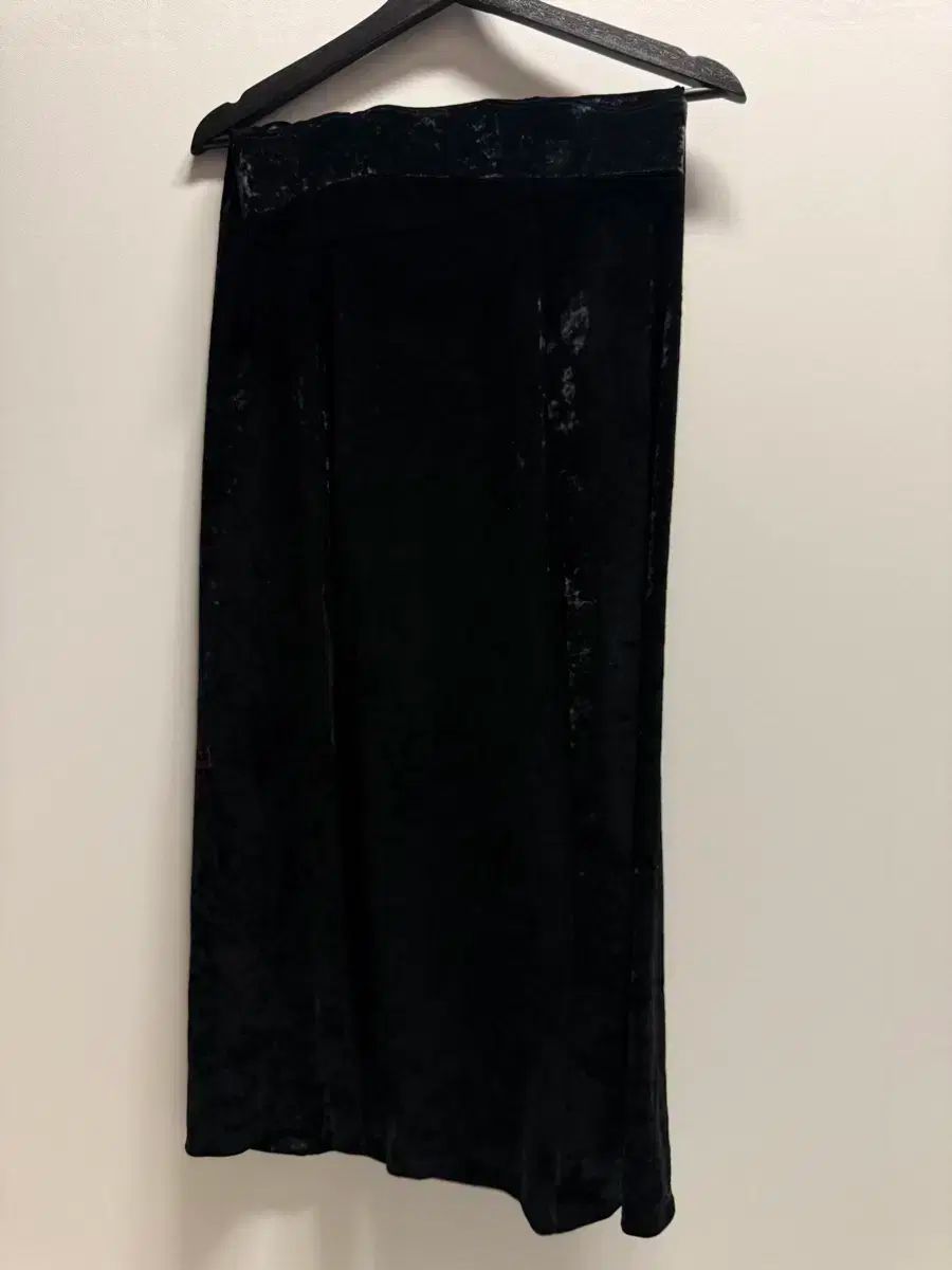 YUNSE ベロア ロング スカート 黒
