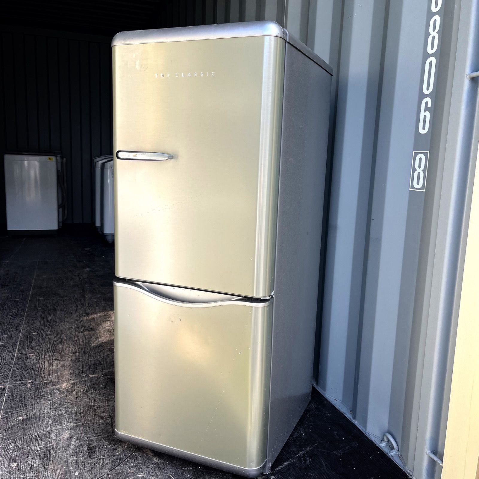 76取付無料！海外風デザインスタイリッシュシルバー大容量307L冷蔵庫！洗濯機 76取付無料！海外風デザインスタイリッシュシルバー大容量307L冷蔵庫