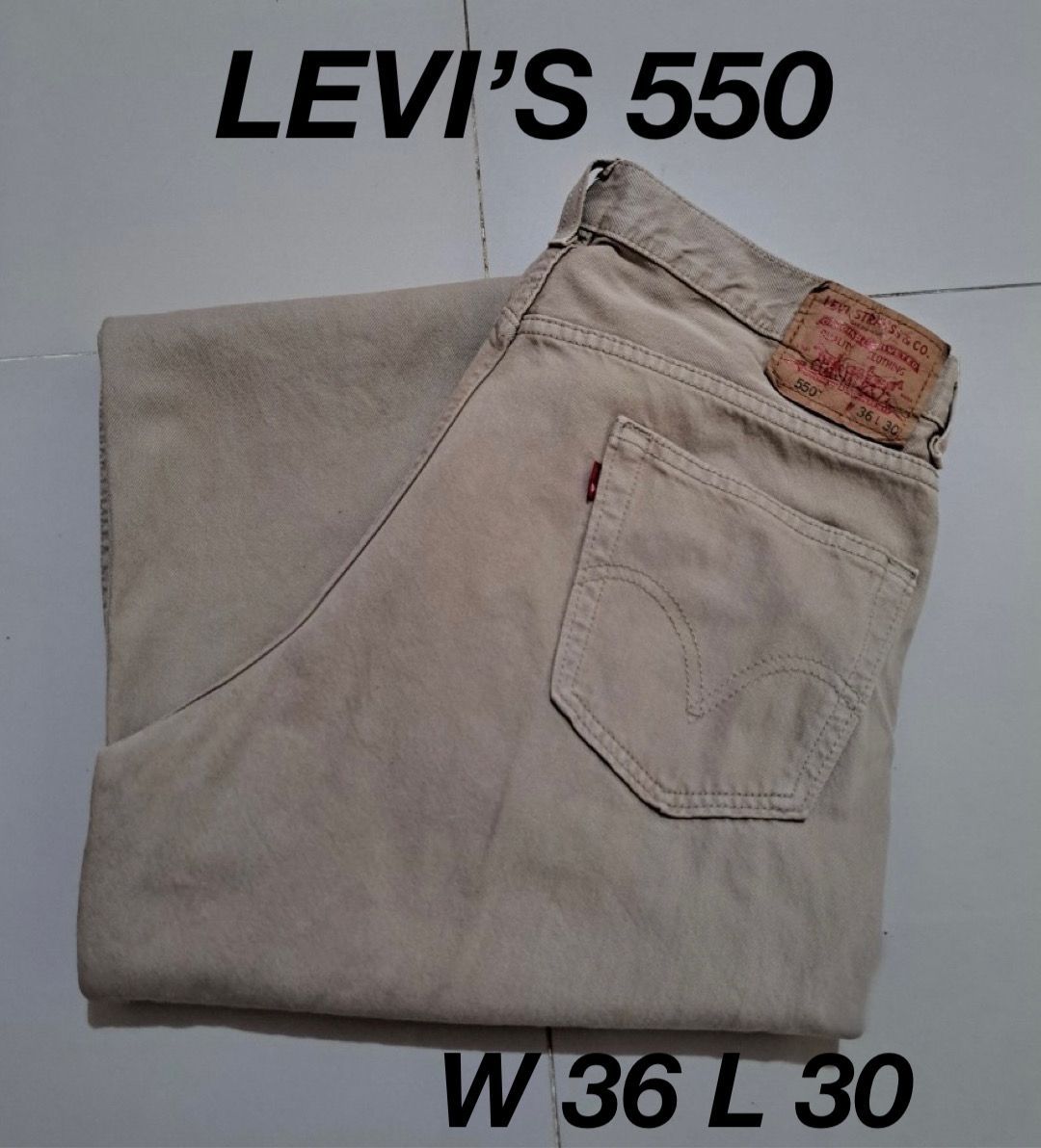 W36 Levi's リーバイス550 ブラックデニム パンツ ワイドバギー 黒