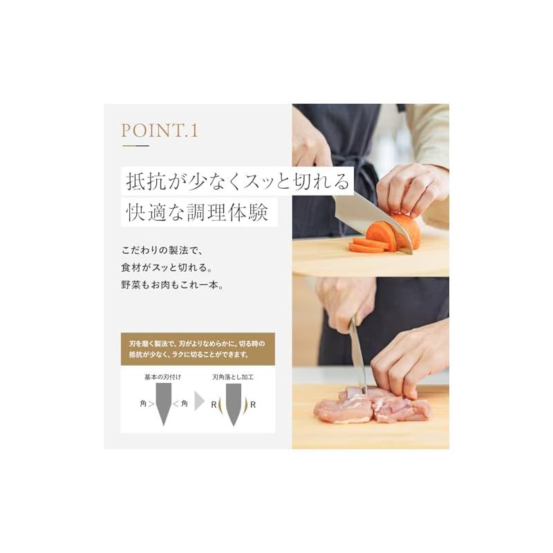 オンライン 貝印 KAI 小三徳 包丁 145mm サビにくい オールステンレス マルチナイフ 食洗機対応 お手入れ簡単 シルバー AB2888 ATMAENTERPRISE_COM