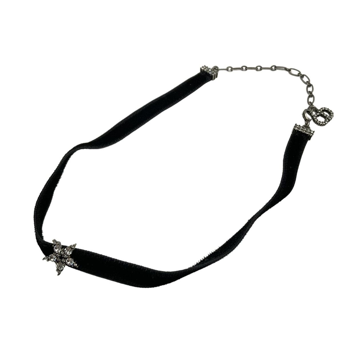 DIOR|ChristianDior ディオール|クリスチャンディオール チョーカー - 黒×シルバー×クリア スター 星