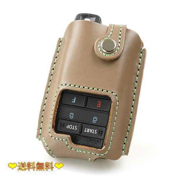 オリーブ/若草 [革茶屋] トヨタリモートスタートスマートキー一体型タイプ 本革ケース (toyota-s) (オリーブ/若草)