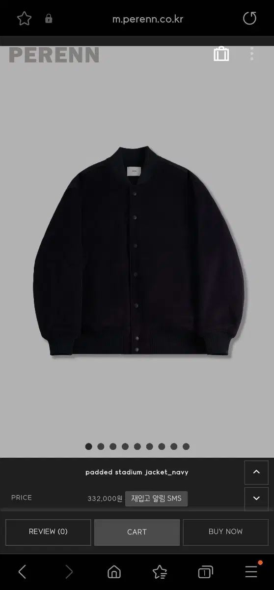 PERENN パデッド スタジアム ブルゾン 2 size