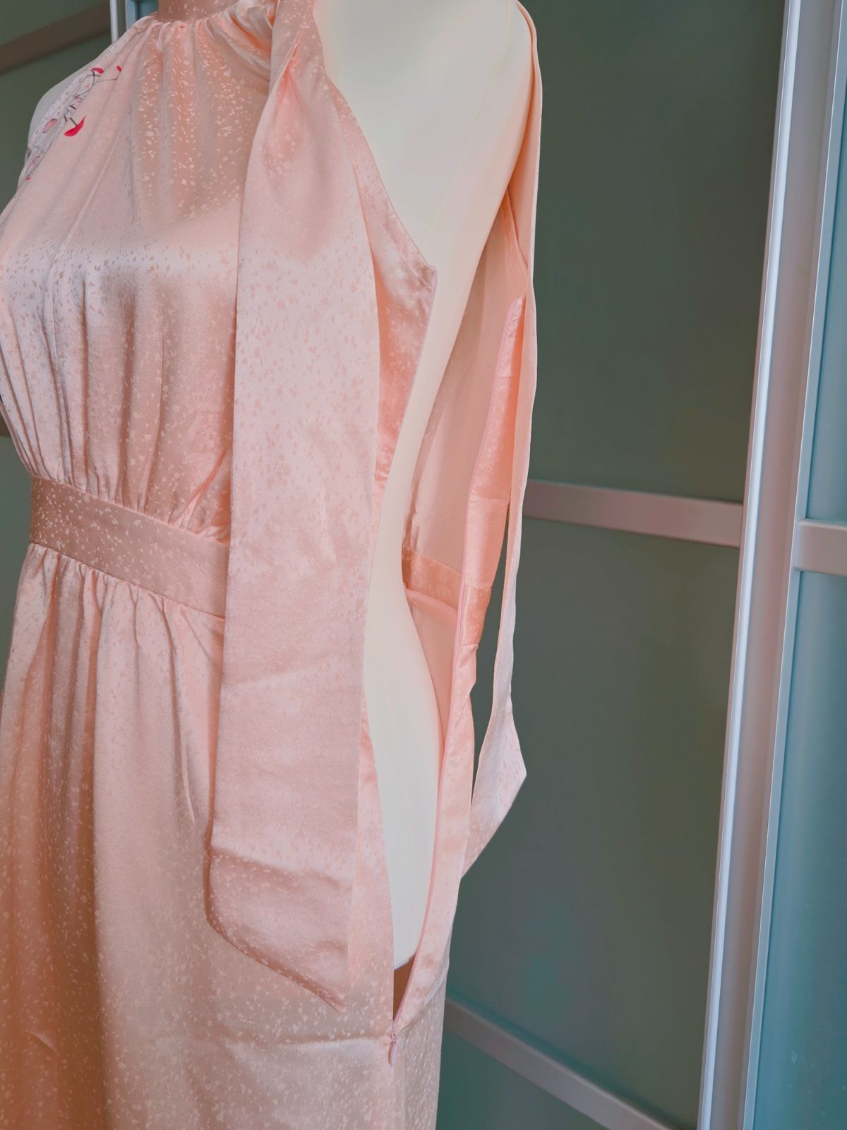 桜色♡着物ワンピース♡ハンドメイド♡新品♡百合柄♡一点もの♡pr28 桜色♡着物ワンピース♡ハンドメイド♡新品♡百合柄♡一点もの
