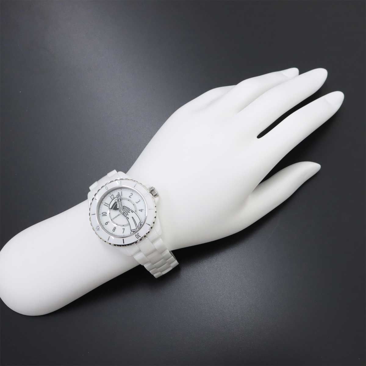 未使用 展示品 シャネル CHANEL マドモアゼル J12 ラパウザ H7481 