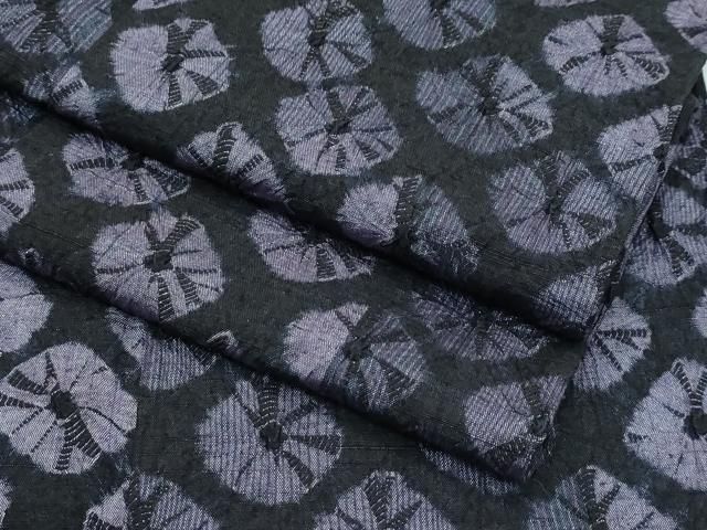 平和屋着物 上 紬 単衣 絞り CZAA3861s5