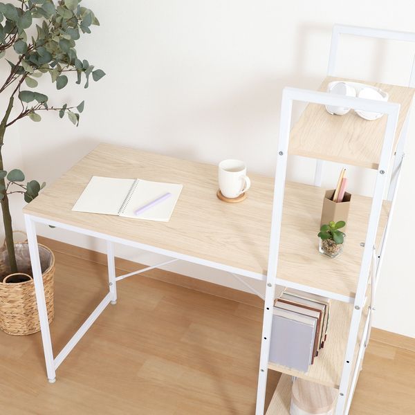 ラック付きデスク OAK オーク 組立品 WWW_KANDAIZUMI_COM