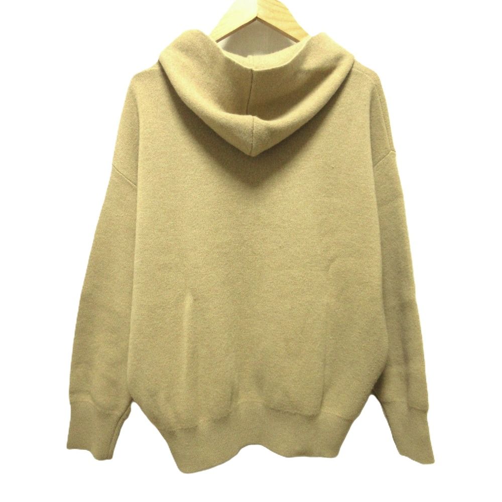 ebure - 美品 23AW ebure エブール ウール100％ ソフトスムース フード付き ロングスリーブ ニット フーディ プルオーバーパーカー  ベージュ レディース 古着 中古 USED ebure - 美品 23AW ebure エブール ウール100％ ソフトスムース