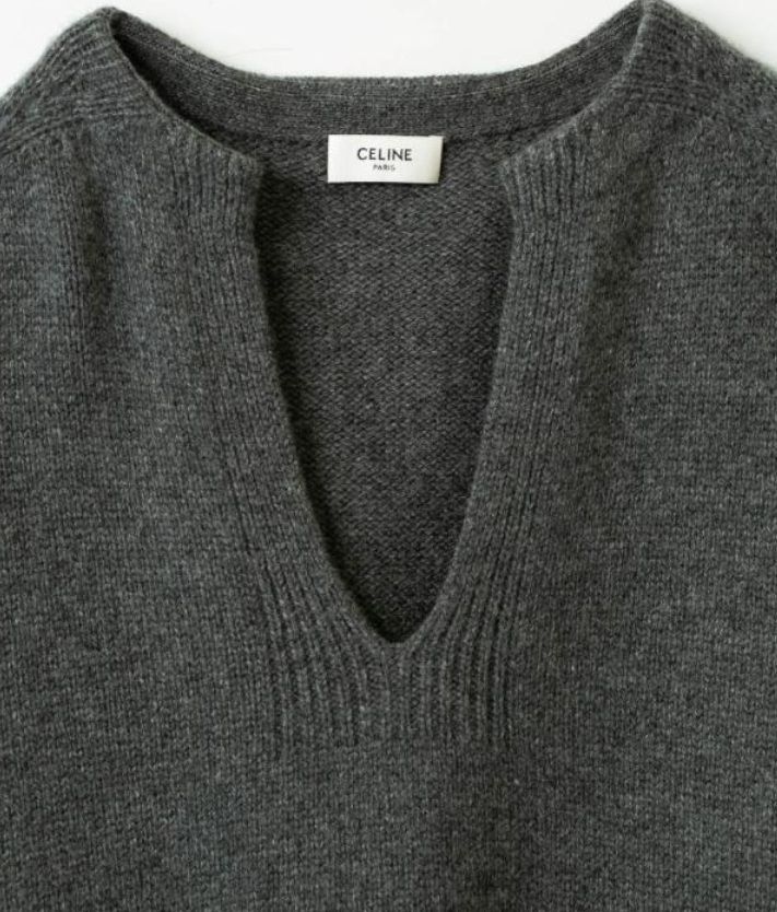 希少品 CELINE セリーヌ セーター ニット Vネック レディース カシミヤ  