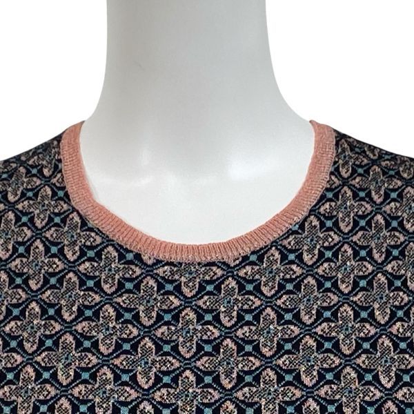 ドロシー シューマッハ ニット 半袖 黒 ピンク M 9号 レディース S 5 V 454