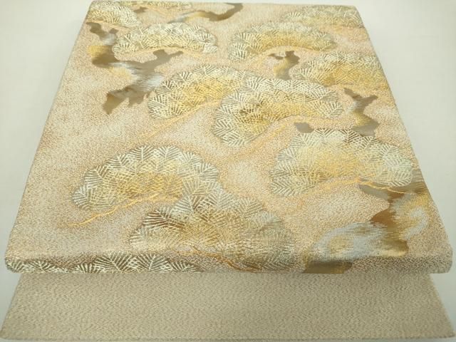 平和屋着物○綴れ 太鼓柄袋帯 松文 金銀糸 正絹 逸品 DAAY1340ps