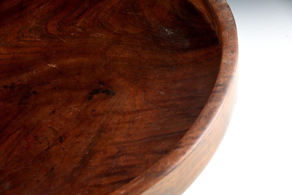 本欅くり貫き盆 鳥取民藝