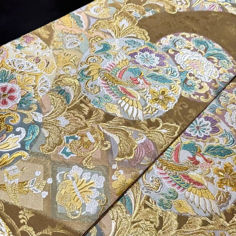 19-112 袋帯 美品！正絹 着物 六六通 - メルカリ