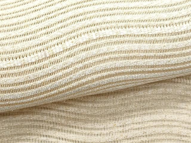 平和屋着物＊夏物 銀座きしや 八寸名古屋帯 絽綴れ よろけ縞 金糸 た