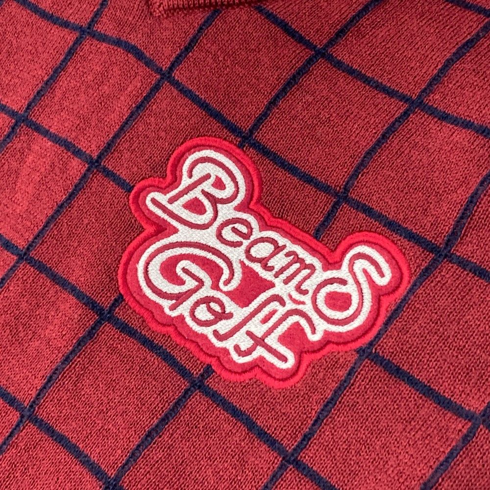 サイズ： BEAMS GOLF ビームスゴルフ  リバーシブル ニットベスト チェック柄 レッド系 [240101431319] ゴルフウェア メンズ ストスト BEAMS GOLF ビームスゴルフ リバーシブル ニットベスト チェック