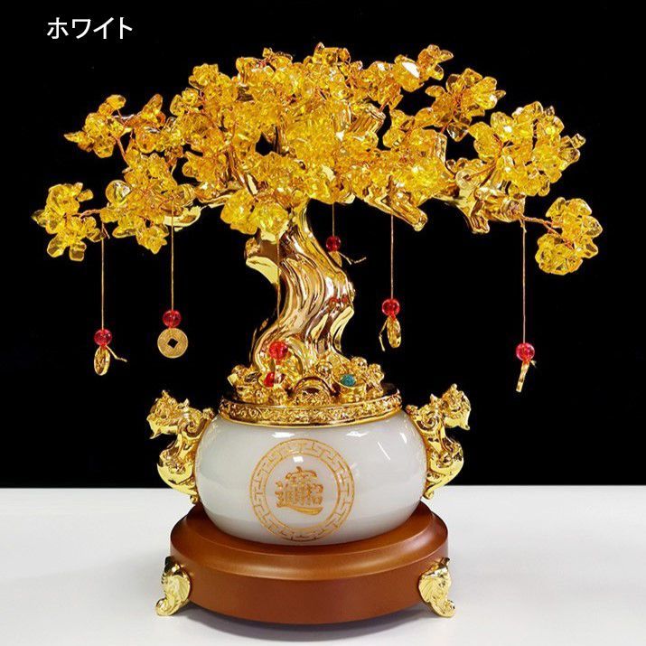 龍 ドラゴン 金のなる木 置物 オブジェ 繁栄 樹脂素材 高級感 運 開運