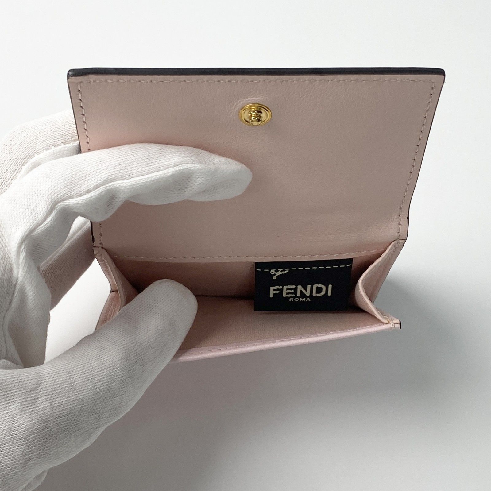 美品 フェンディ FENDI レディース モンスター 三つ折り 財布