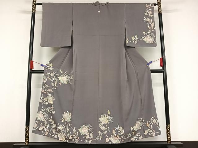 平和屋着物●訪問着 友禅 更紗花文 金彩 正絹 AAAX0110np