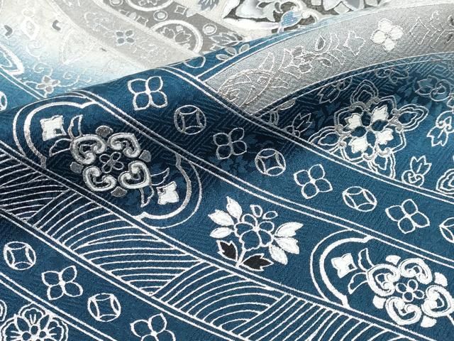 平和屋本店□極上 訪問着・長襦袢セット 螺鈿 正倉院花唐草文 暈し染め  