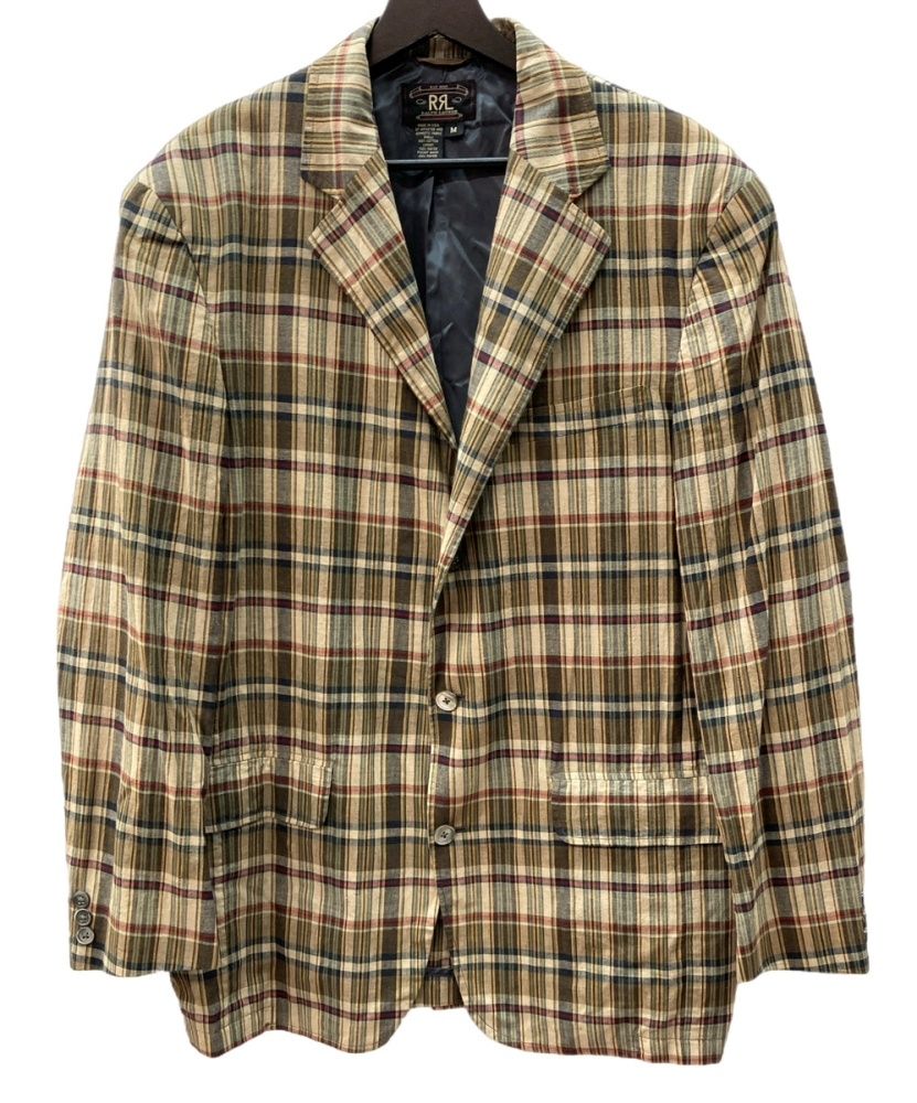 USA製90s三ツ星タグRRLテーラードジャケットLダブルアールエル3Bブレザー 90's 90s RRL 三ツ星タグ デニムジャケット USA製 初期タグ ダブル