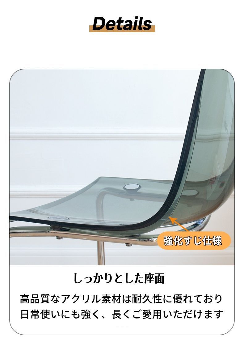 2025新作 クリアチェア ダイニングチェア トーネットチェア風 透明