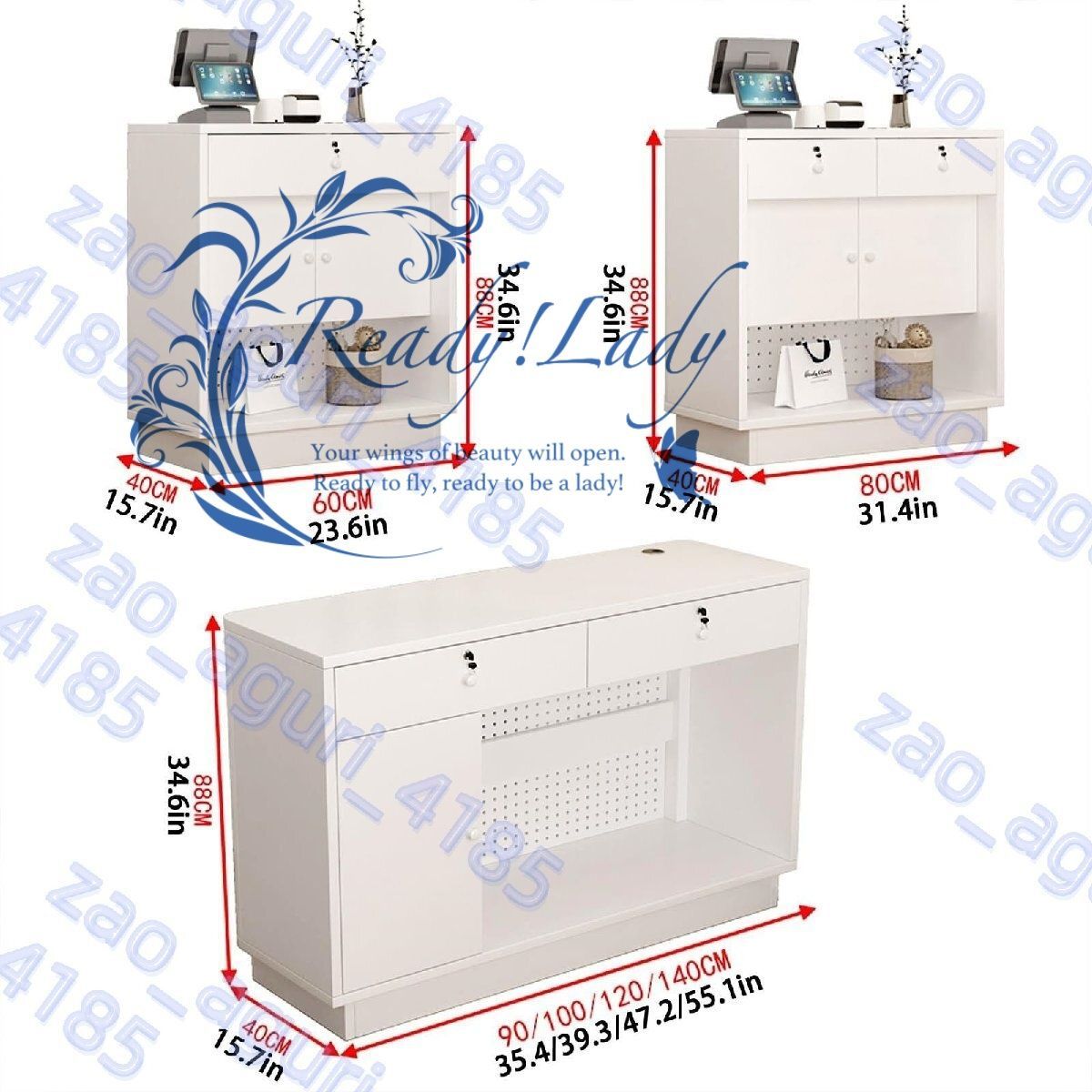 モダンデザイン 鍵付き引き出し