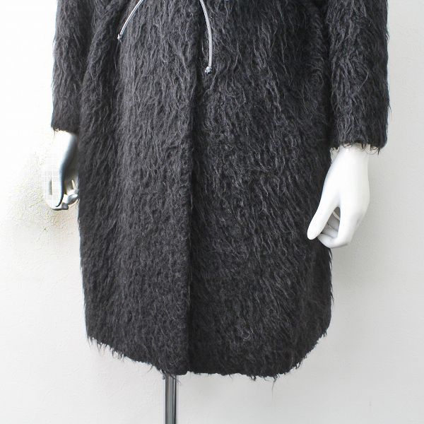 2020AW saqui サキ 21AW05 shaggy no-collar coat シャギーノー