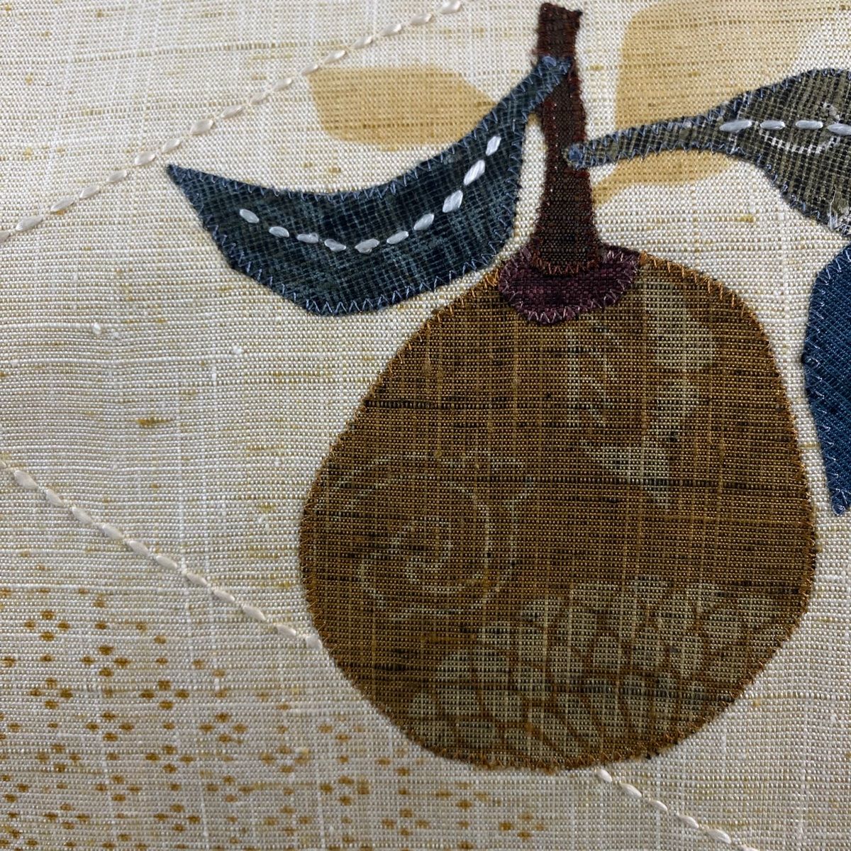 名古屋帯 秀品 紬地 生り物 ベージュ 正絹