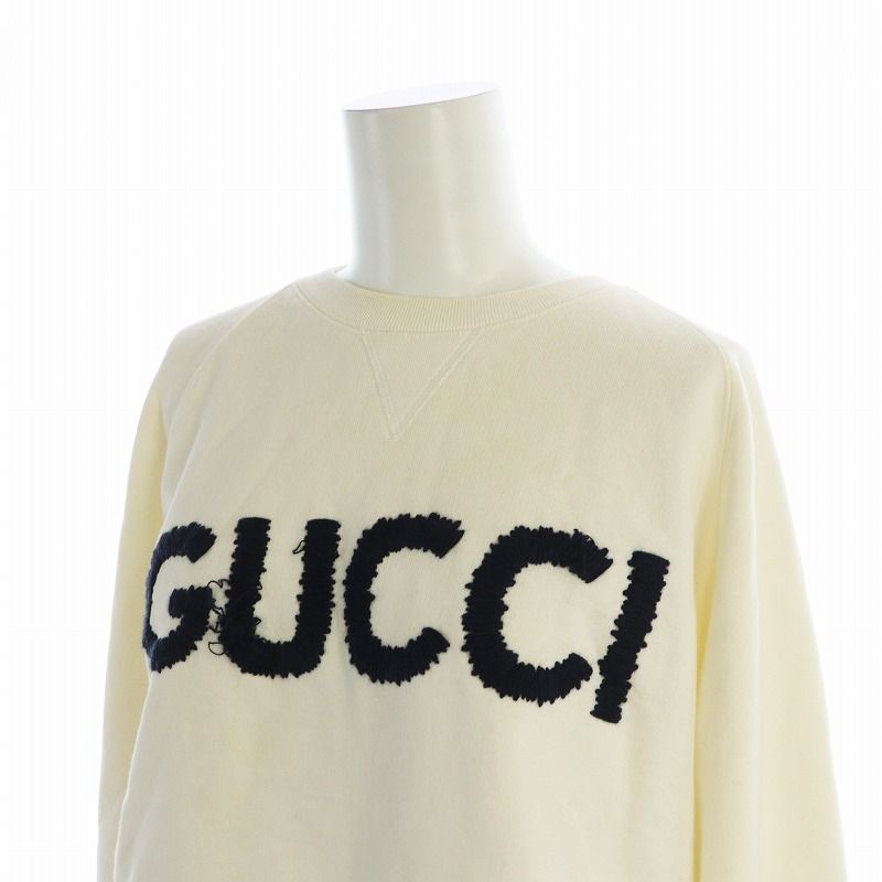 グッチ GUCCI 24SS スウェット シャツ トレーナー 長袖 クロップド ロゴ刺繍 ドローストリング XXS アイボリー 760366XJGDL レディース グッチ GUCCI 24SS スウェット シャツ トレーナー 長袖