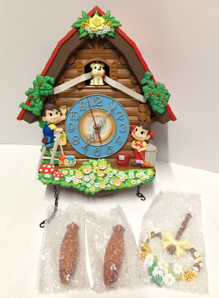 不二家 ペコちゃん 振り子時計 / 文字盤青 - メルカリ