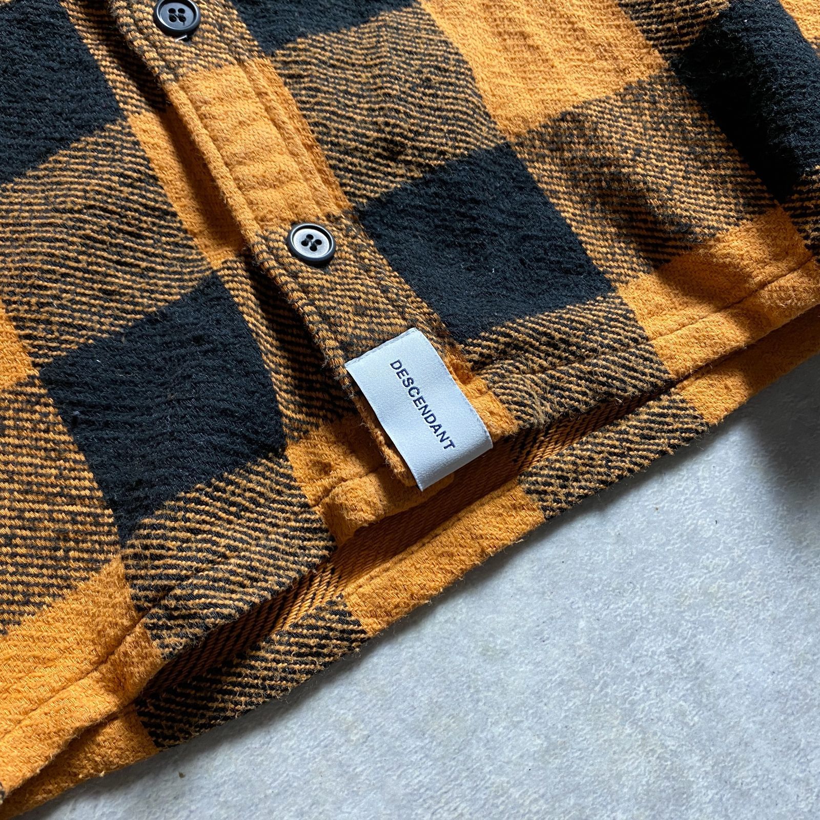 ☆定価28,600円/DESCENDANT/バッファローチェック ネルシャツ VANNING CHECK LS SHIRT /オレンジ/size  2/日本製/ディセンダント - メルカリ