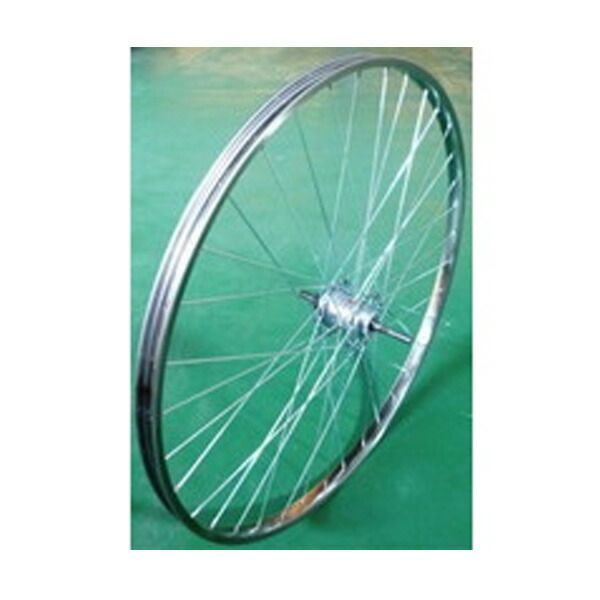 藤原リーム 敷島自転車 後輪 24×1 3/8 内3ローラー ステンレスリム 自転車 シキシマ  