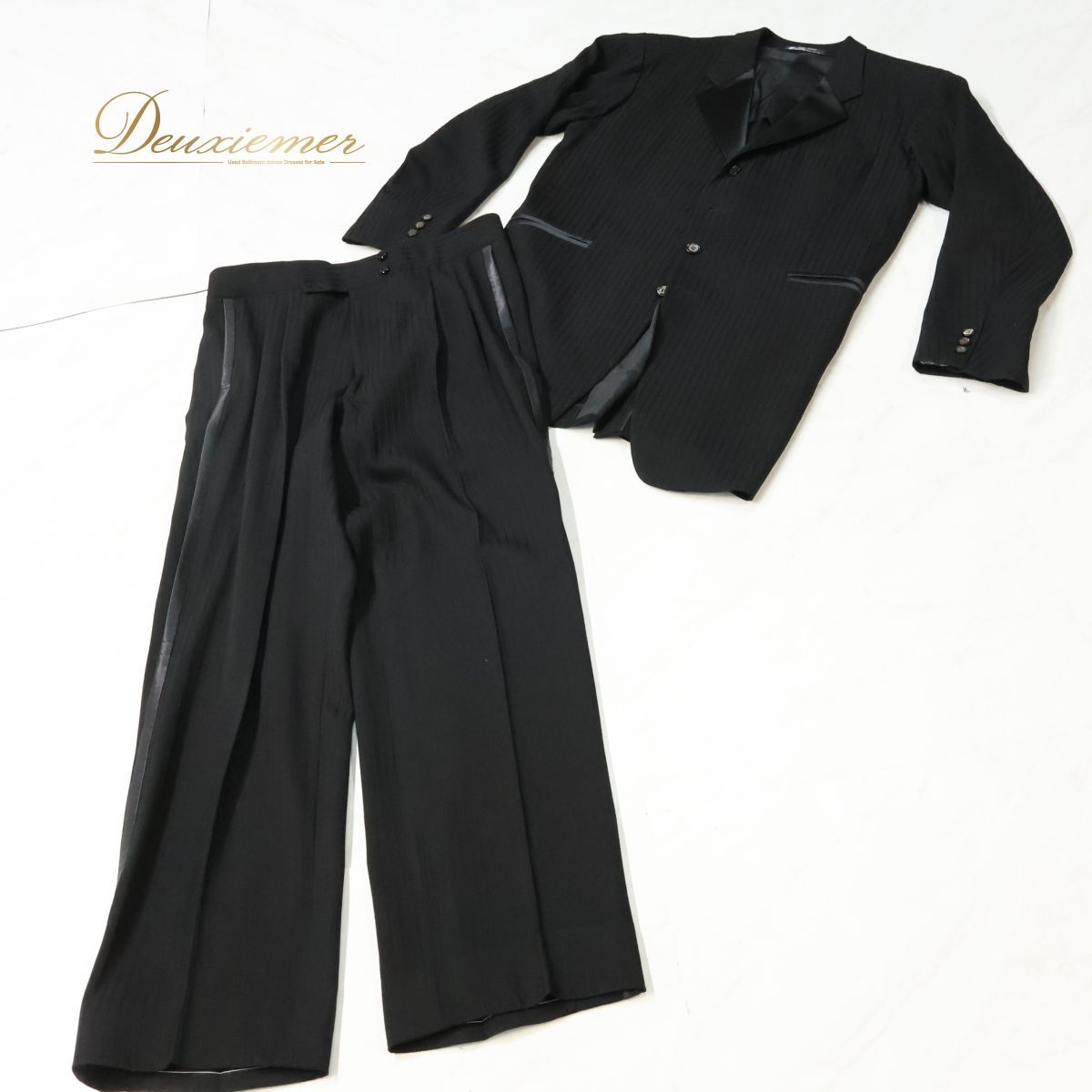 社交ダンス 衣装 ズボン スラックス パンツ ハセベ 黒 ブラック系