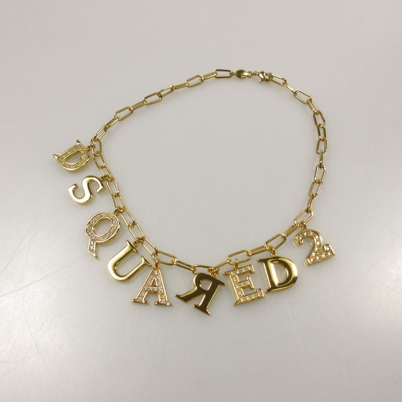 【値下げ中】DSQUARED2 ネックレス Logo Chokers ゴールド 姫路東店】 中古 DSQUARED2 | ディースクエアード ネックレス