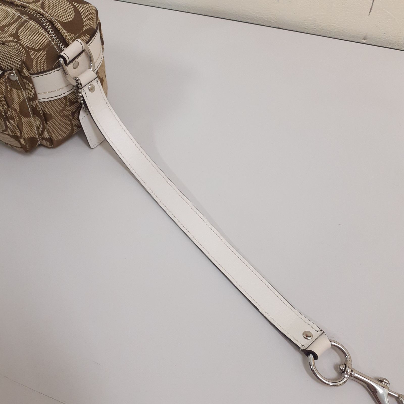 三沢店85-1-0730】Coach Signature Brown Mini Satchelbag コーチ 