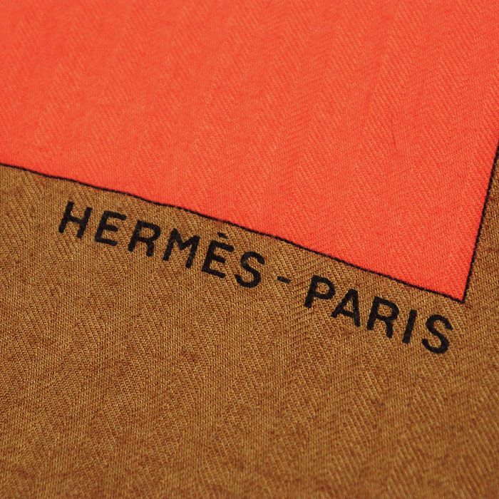 HERMES エルメス スカーフ カレジェアン140 砂漠の革飾り Cuirs