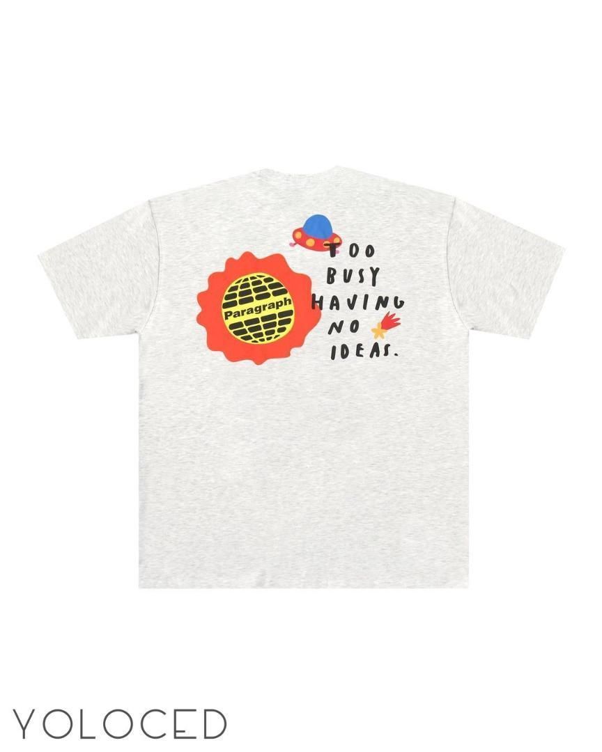 【即日発送】PARAGRAPH カラフルハッピースマイル Tシャツ メランジ