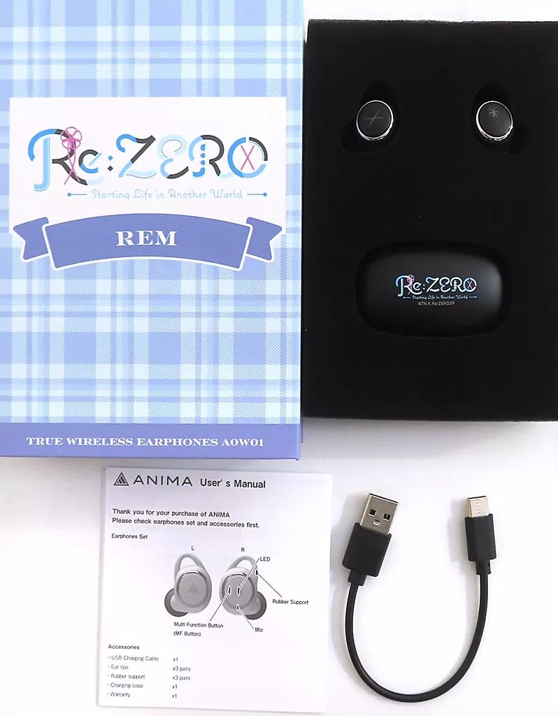 ワイヤレスイヤホン Re：ゼロから始める異世界生活レム モデル ＯＮＫＹＯ ONKYO DIRECT｜ワイヤレスイヤホン ANIMA AOW01「Re:ゼロから