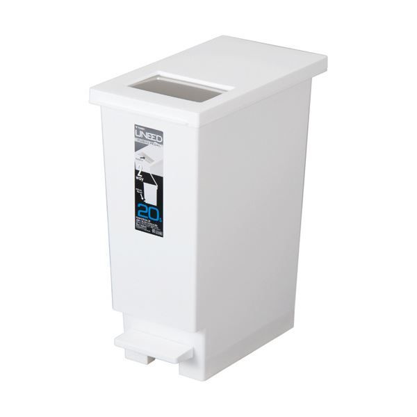 まとめ 新輝合成 ユニードプッシュ＆ペダル 20L ホワイト DS-988-980-8 1個 ×3セット