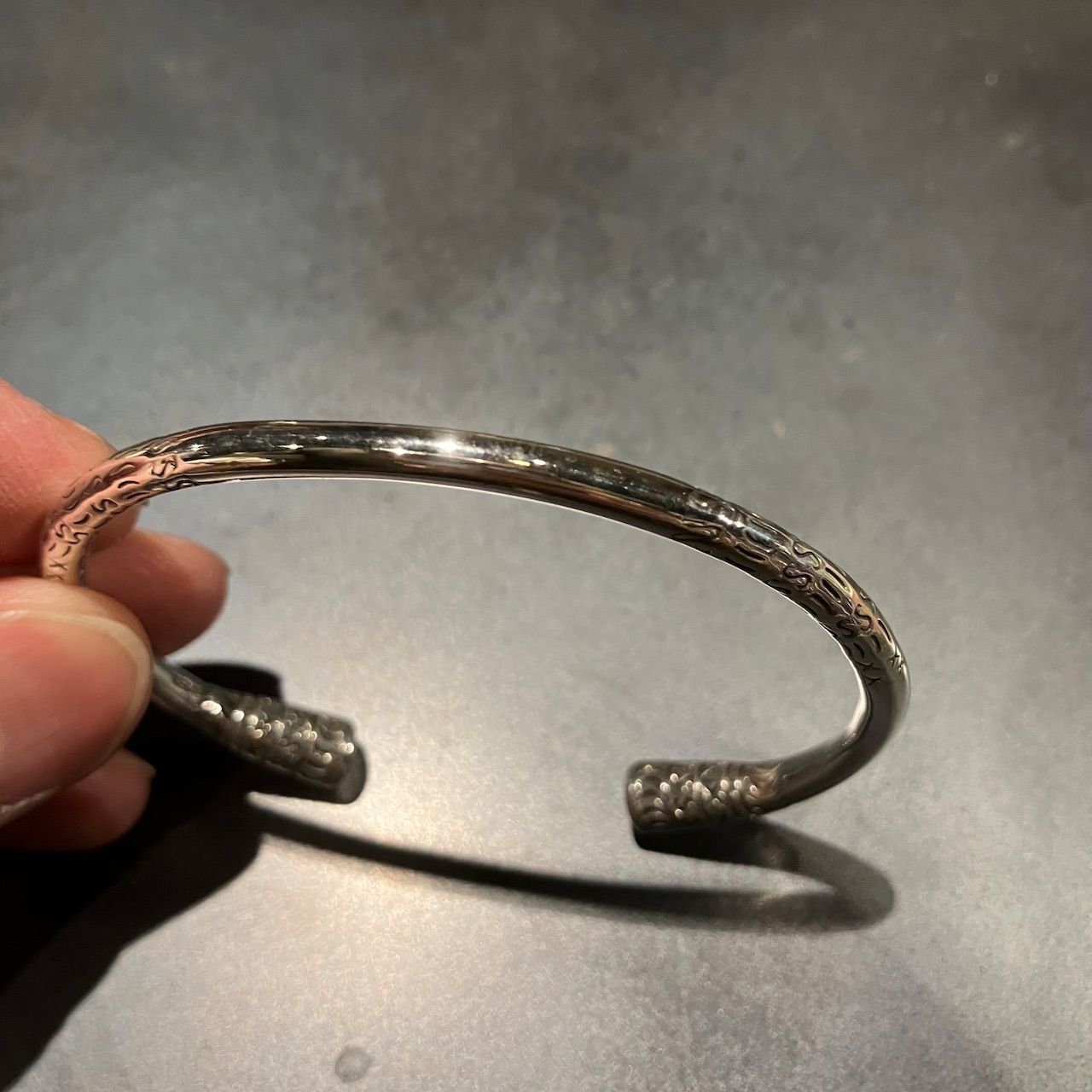 SILVER925 Indian Jewelry ブレスレット・バングル - シルバーx白 