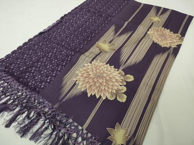 平和屋本店□極上 寺島しのぶプロデュース 長羽織・ショールセット 菊  