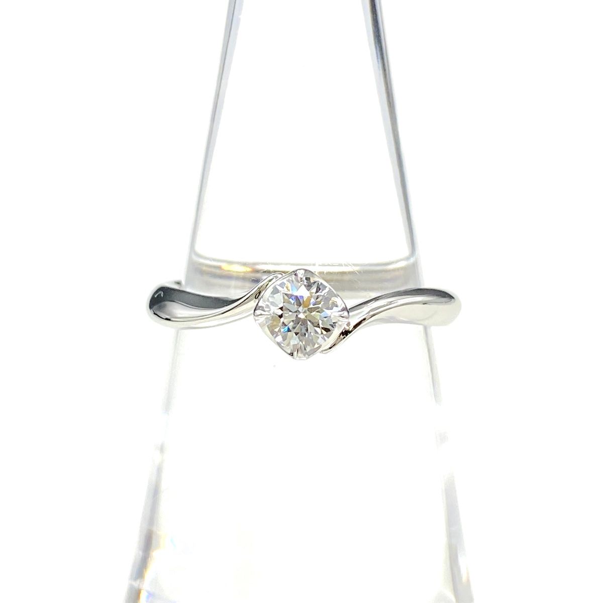 4℃ Pt950 リングダイヤ0.213 8号 ヨンドシー 4℃ ダイヤモンド デザインリング プラチナ 指輪 リング 8号