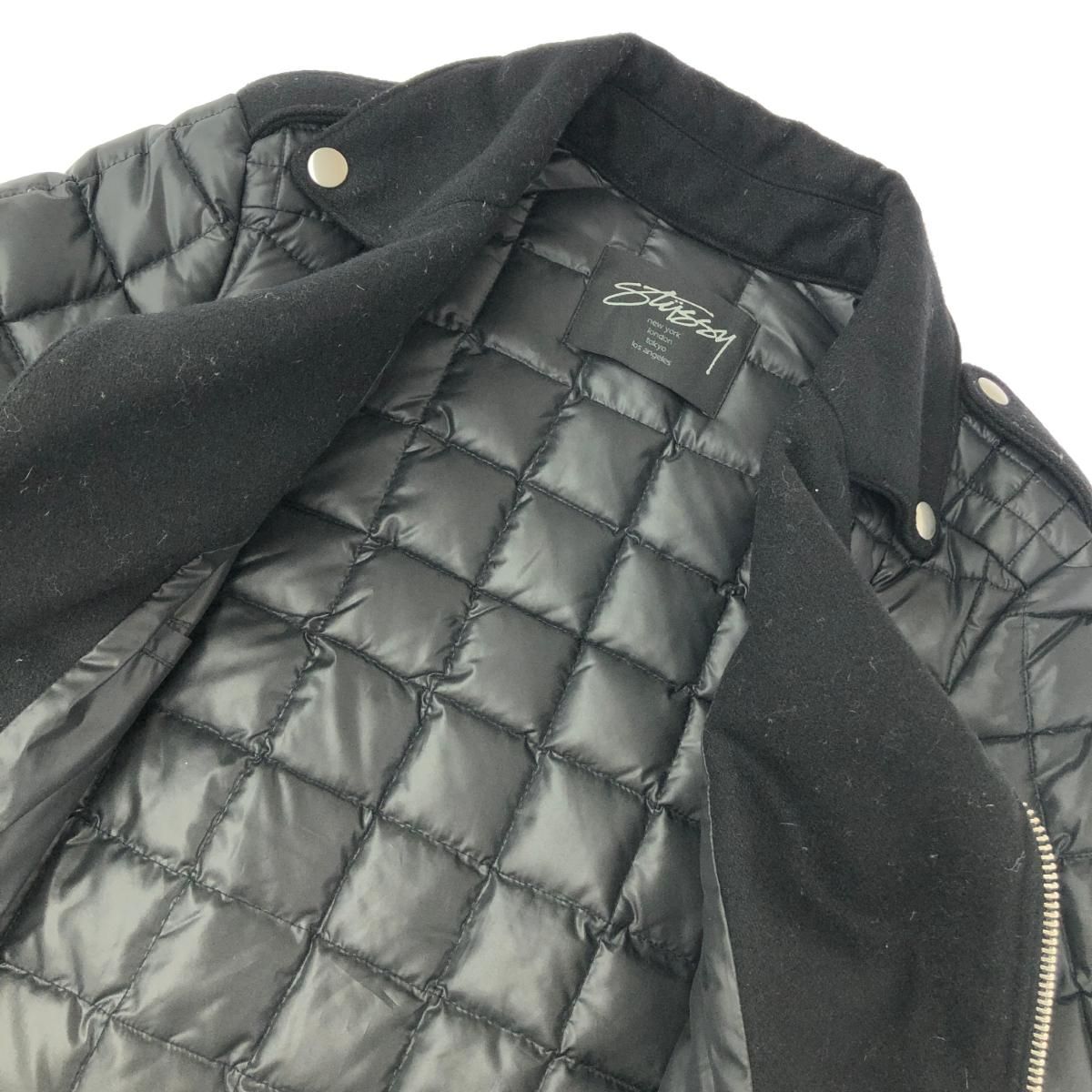 STUSSY ステューシー ライダース型キルティングダウンジャケット 